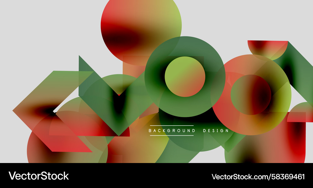 Geometric Abstract Background with Overlapping Sha Vector Image