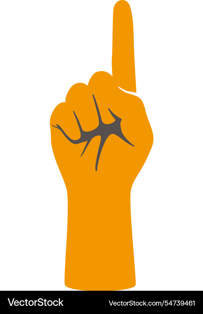 Hand gesticulate symbol showing the number Vector Image
