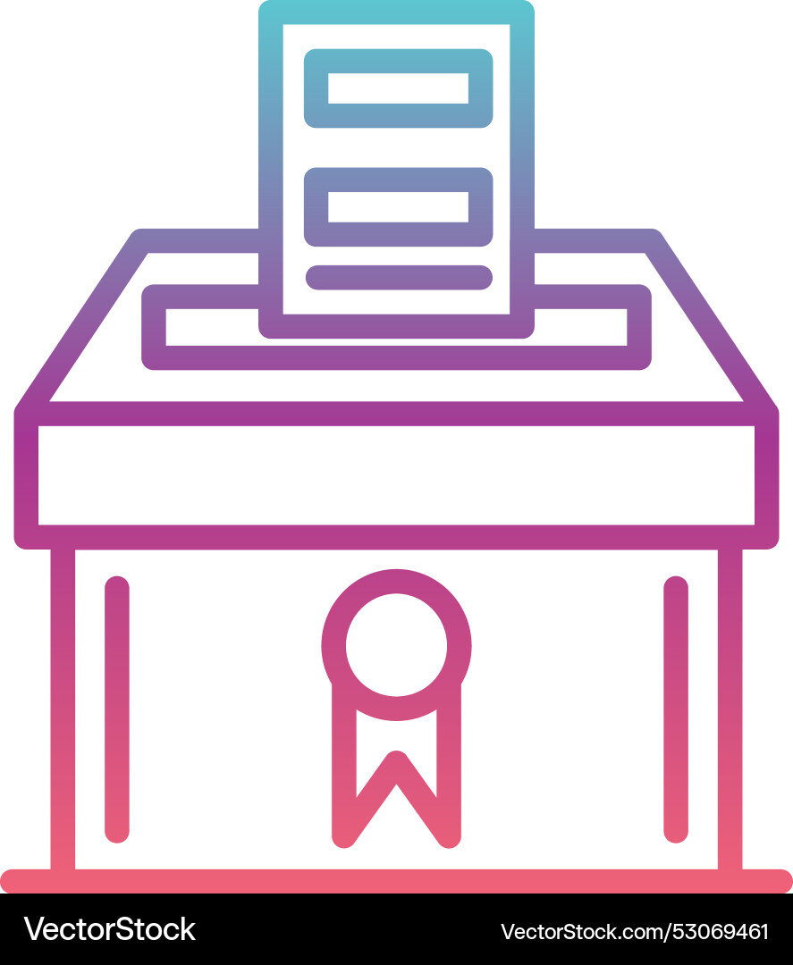 Polling line gradient design Vector Image