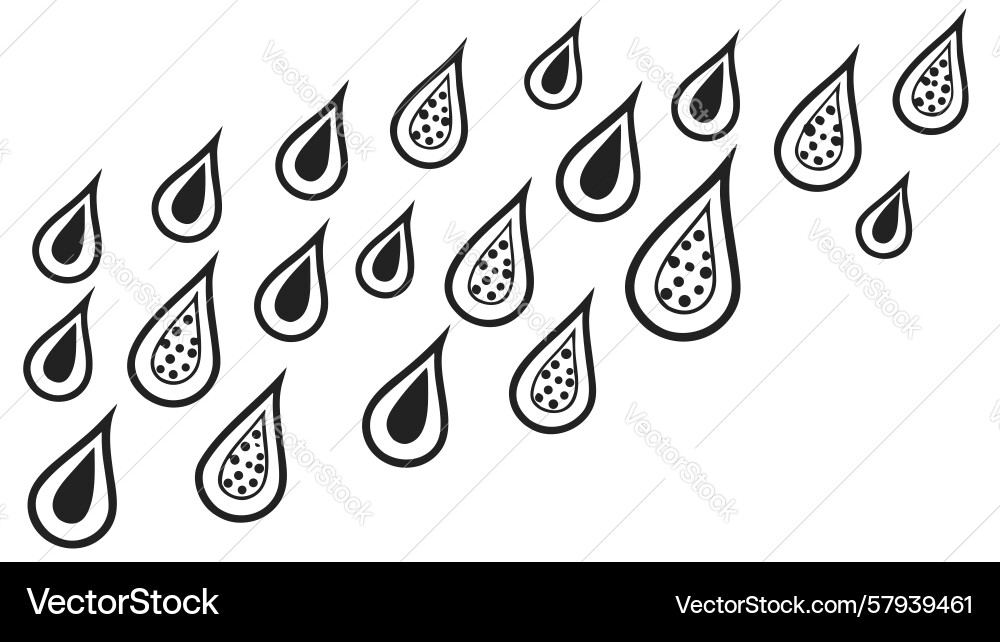 Raindrop Pattern - Minimalist Style Vector Image