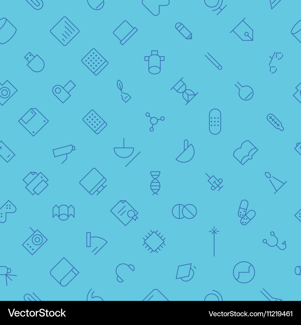 Tech Line Icon Pattern vector image