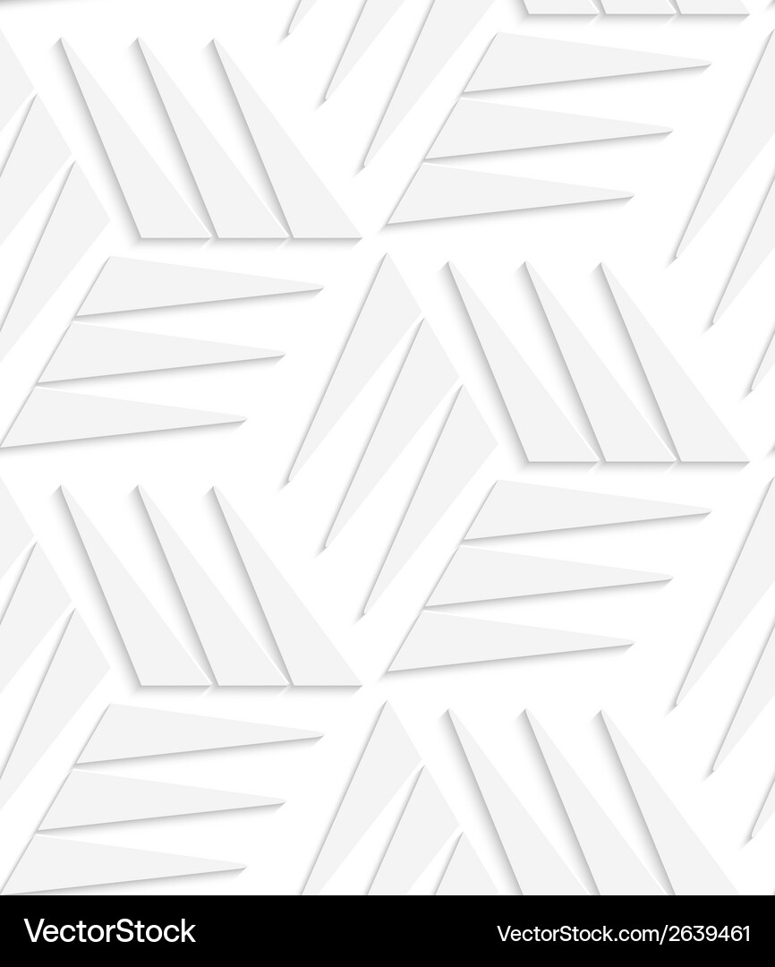 White Geometric Triangle Pattern Vector Image