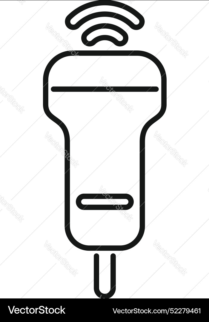 Wireless barcode scanner transmitting data using Wireless barcode scanner transmitting data using Vector Image