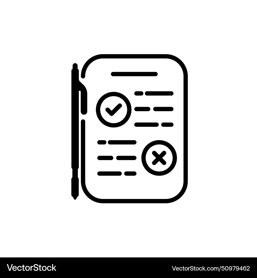 Document with a check mark checklist Document with a check mark checklist Vector Image