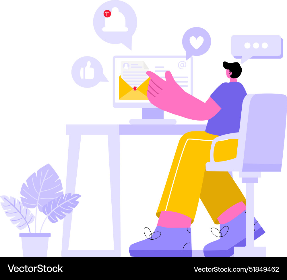 Email service with file correspondence delivery Email service with file correspondence delivery vector image