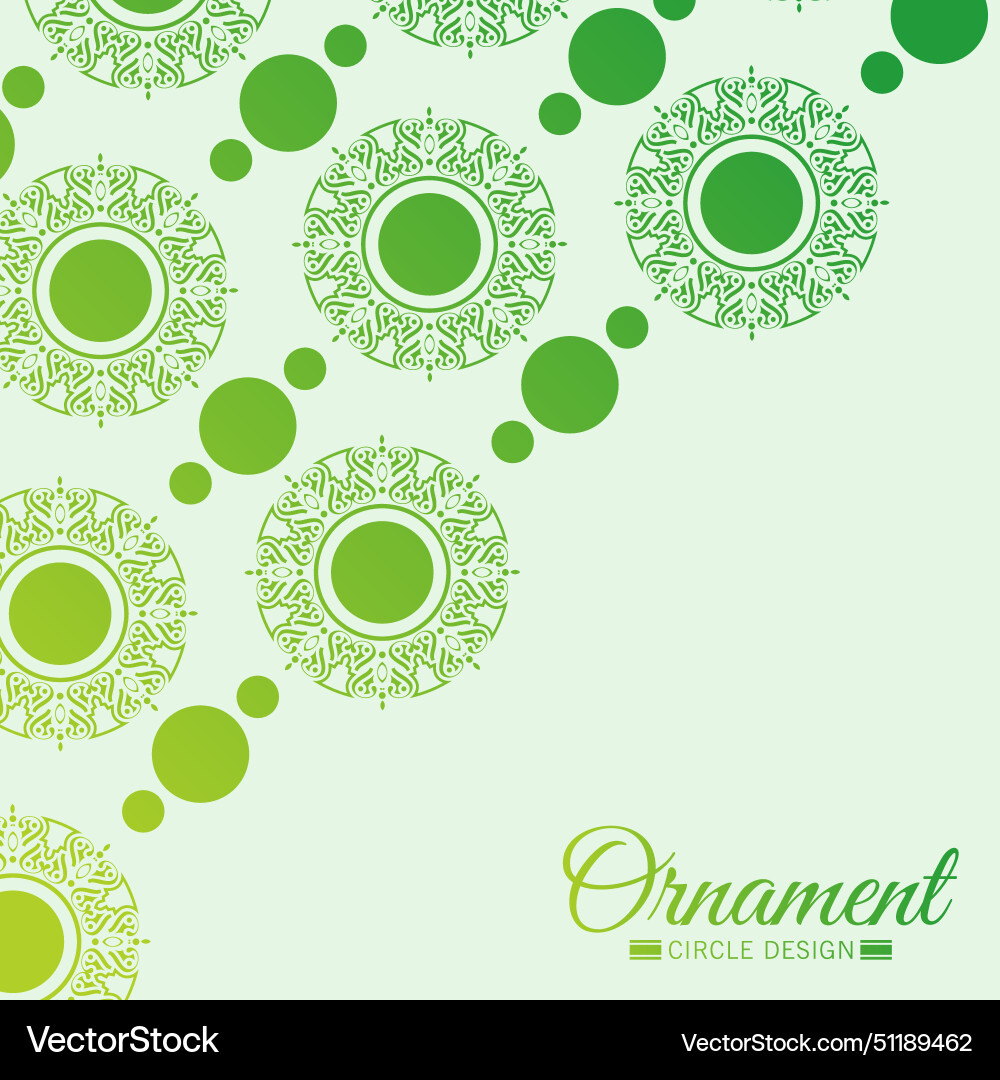 Green circle border pattern background Green circle border pattern background Vector Image