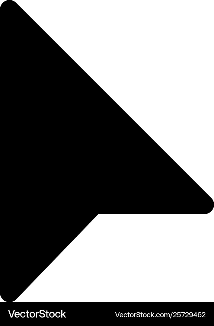 Mouse cursor pointer arrow head isolated on white vector image