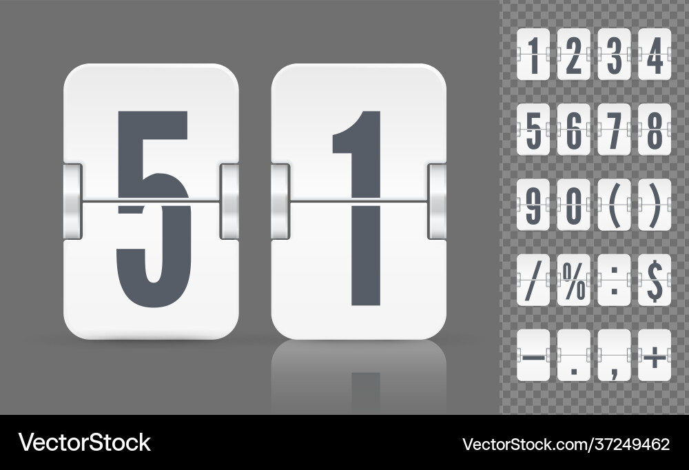 Template for time design flip scoreboard Template for time design flip scoreboard vector image