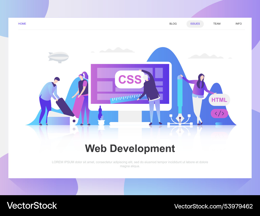 Web development modern flat design concept Web development modern flat design concept vector image