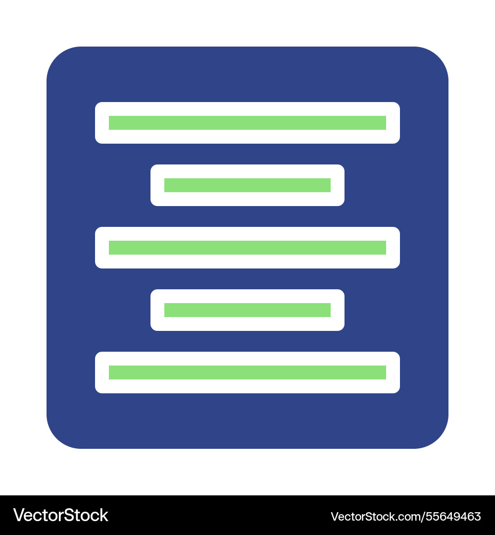 Alignment icon for text formatting and layout Alignment icon for text formatting and layout vector image