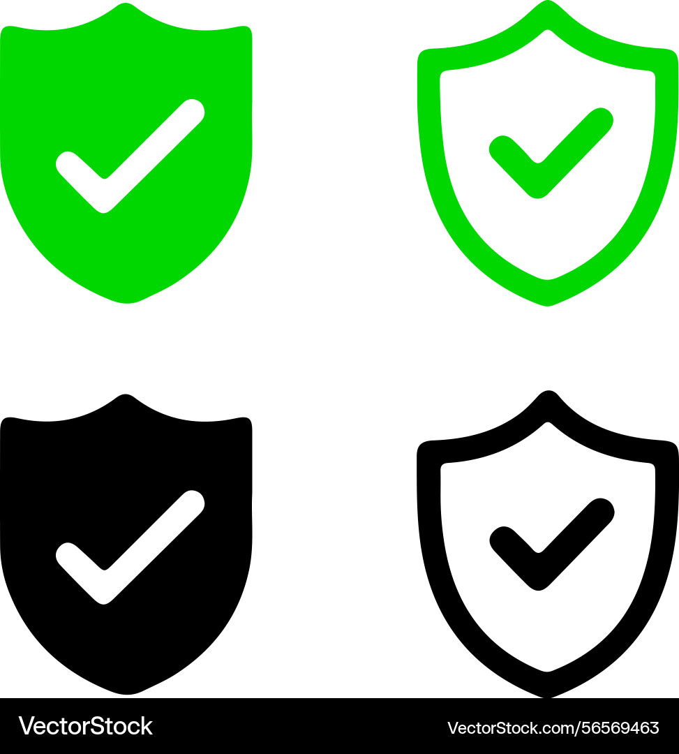 Assured verification secure shield approval checkm vector image