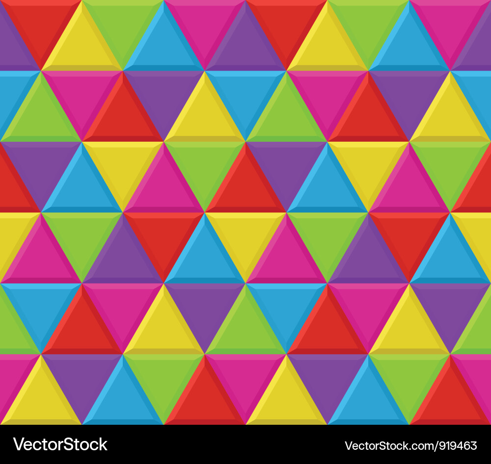 Colorful Triangle Background Pattern vector image