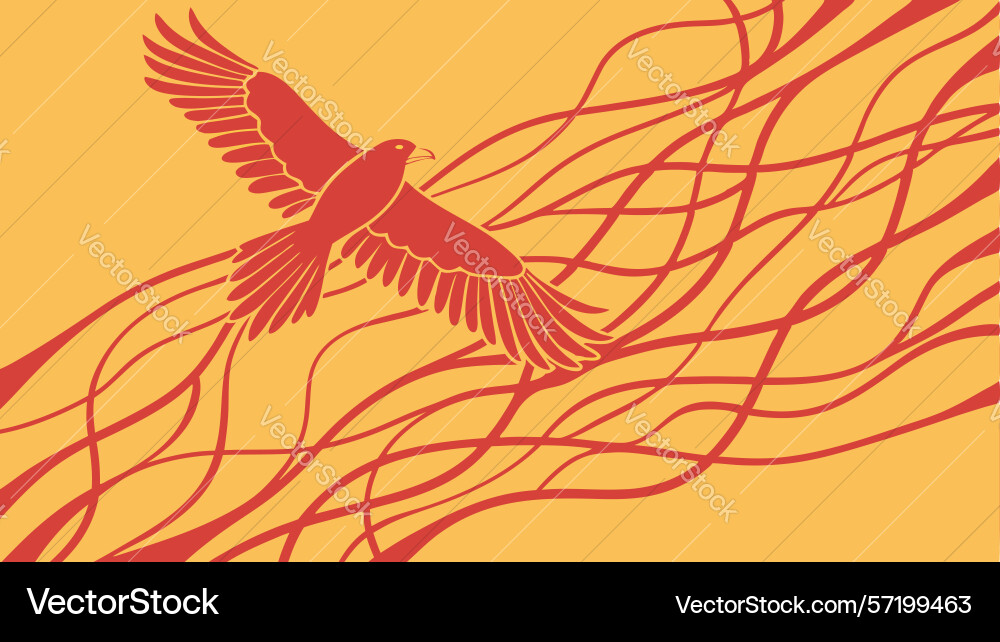 Dynamic bird in flight freedom speed design vector image