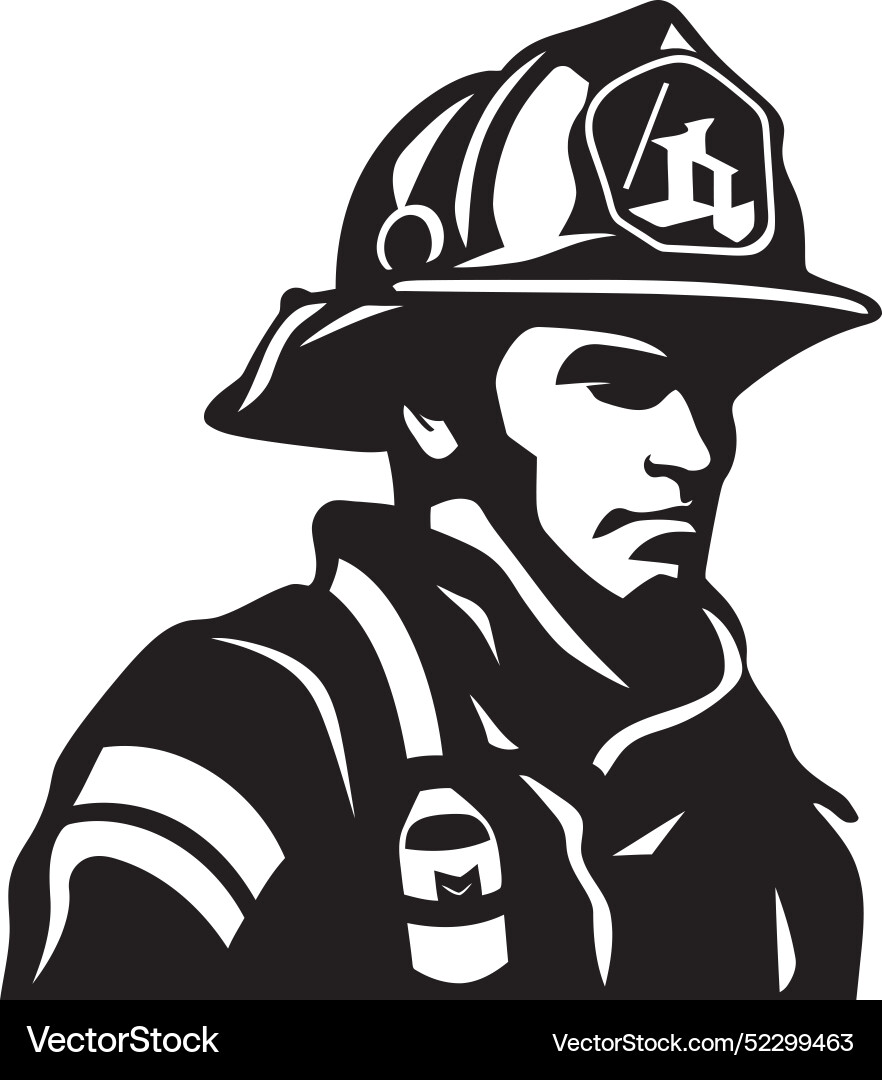 Firefighter helmet representation Royalty Free Vector Image
