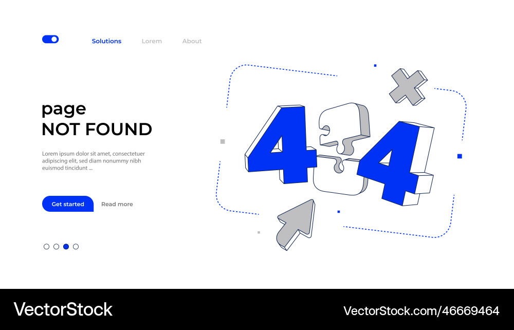404 error web page design with numbers 404 error web page design with numbers vector image