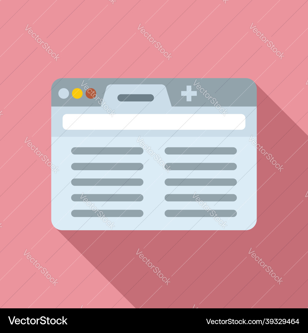 Browser URL-Symbol flache Computer-Schnittstelle Browser URL-Symbol flache Computer-Schnittstelle vektorbild