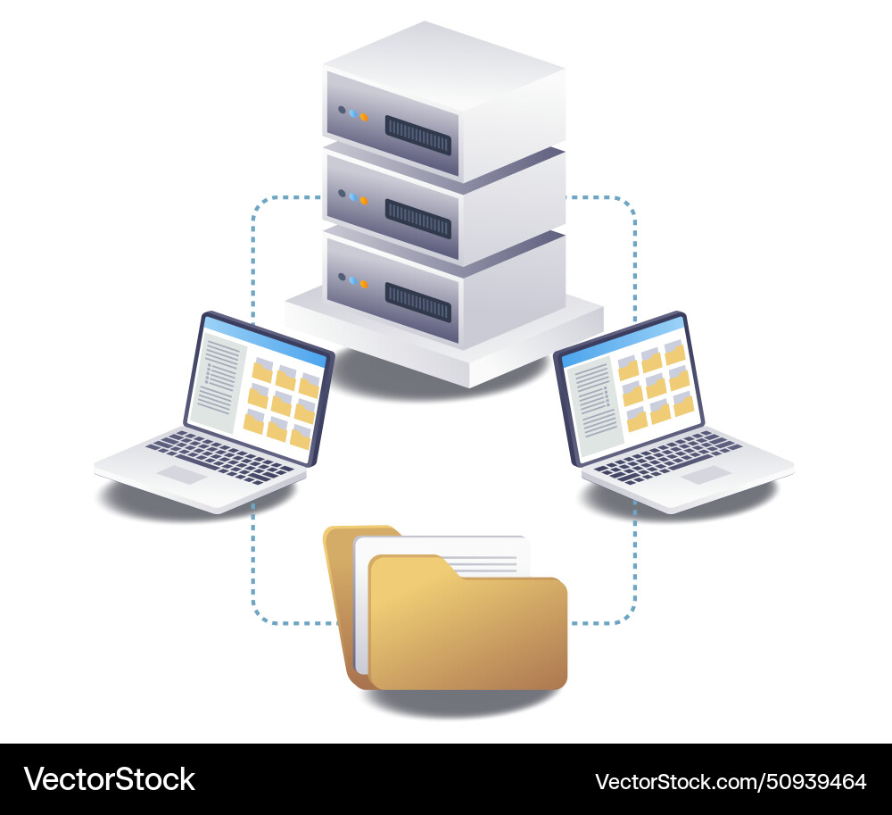 Data transfer between computers server concept Data transfer between computers server concept Vector Image