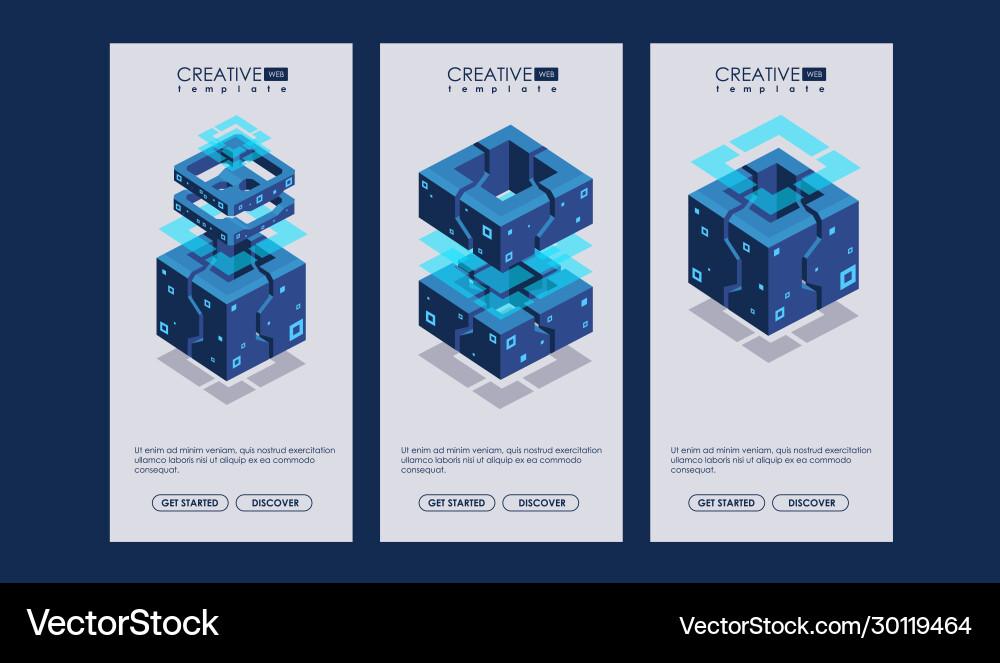 Data visualization abstract geometric elements Data visualization abstract geometric elements vector image