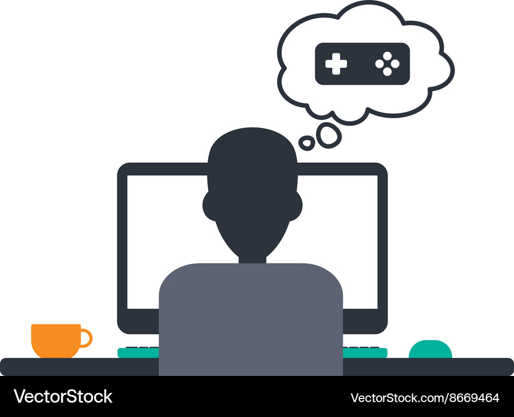 Designer programmer computer theme Vector Image