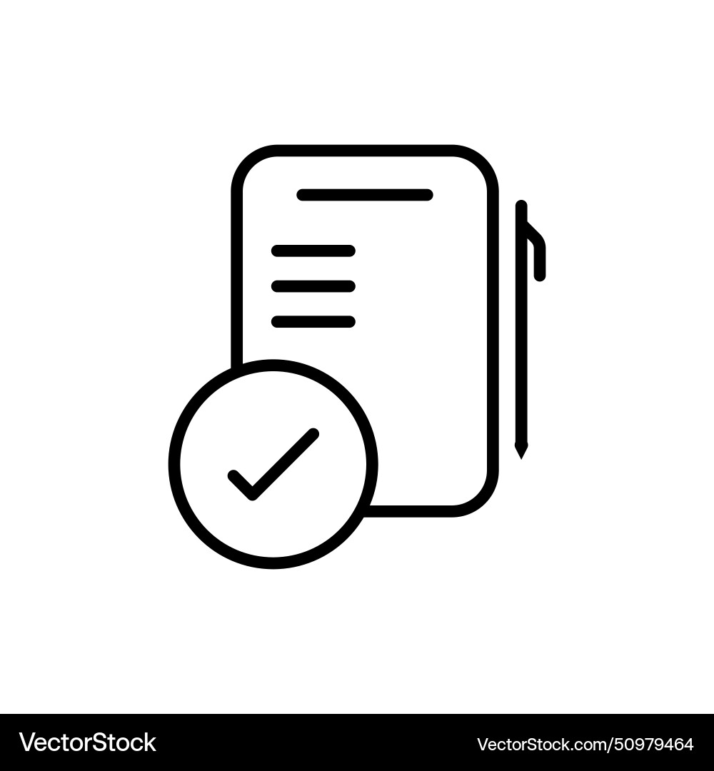 Document with a check mark checklist Document with a check mark checklist vector image