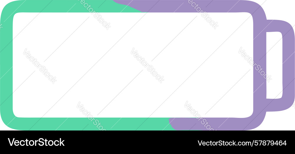 Empty battery level icon low power warning symbol Vector Image