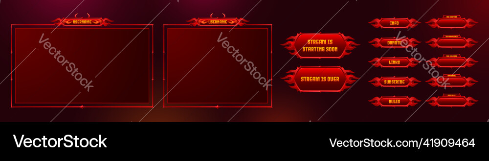 Live streaming background with multimedia player Vector Image