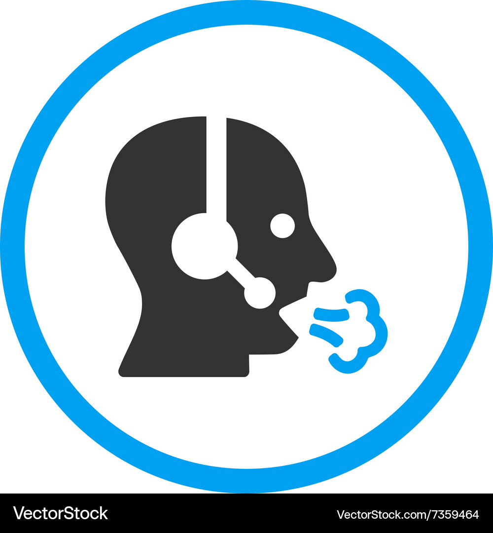 Operator speech rounded icon Vector Image