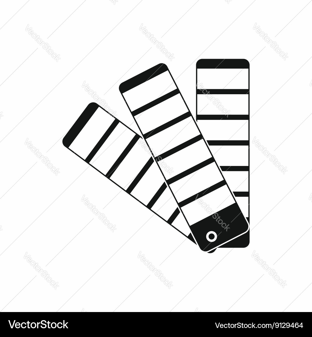 Paint color selection booklet icon simple style Vector Image