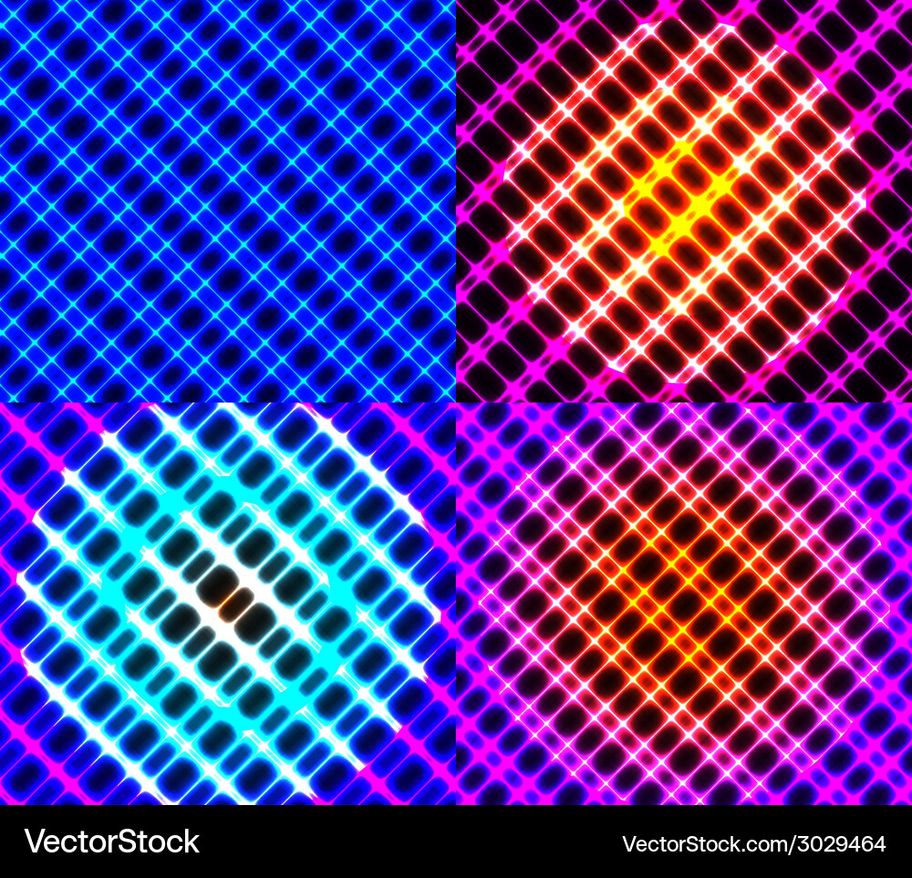 Set of dark abstract spectrum background lines Vector Image