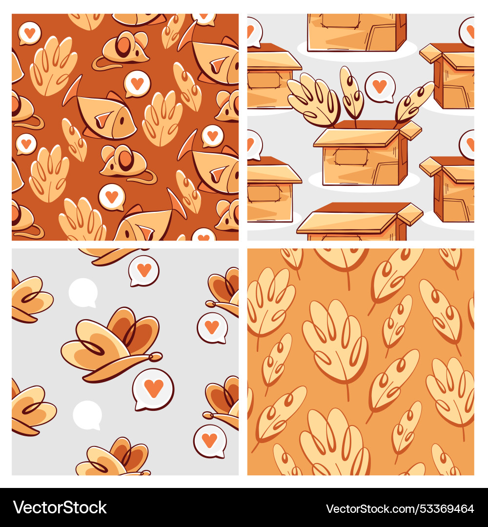 Set of patterns in cartoon style Set of patterns in cartoon style vector image