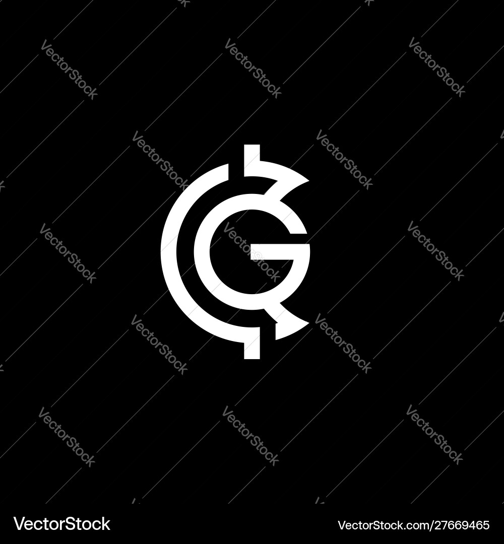 Crypto Circle Logo - CG Initial – Royalty-Free Vector | VectorStock