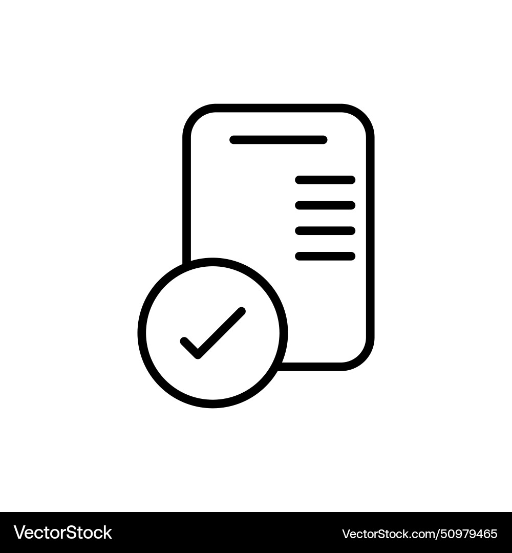 Document with a check mark checklist Document with a check mark checklist vector image