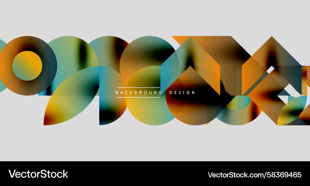 Dynamic Overlapping Shapes Vector Image