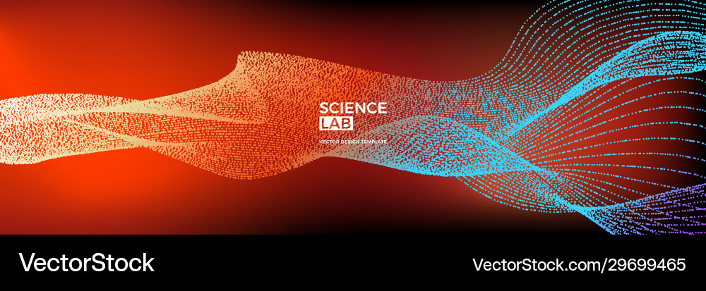Futuristic background with dynamic particles Vector Image