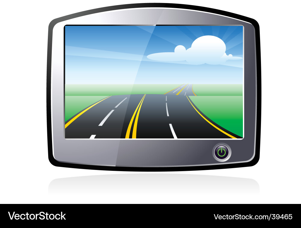 GPS Navigation System vector image