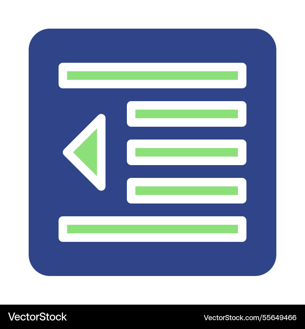 Align left icon for text formatting interface Align left icon for text formatting interface vector image