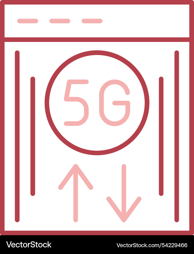 Bandwidth line fill icon Vector Image