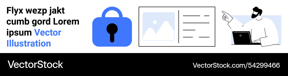 Data security concept with lock icon man Data security concept with lock icon man vector image
