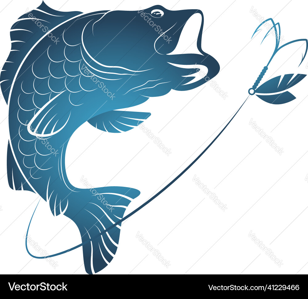 Fish Jumping for Bait Vector Image