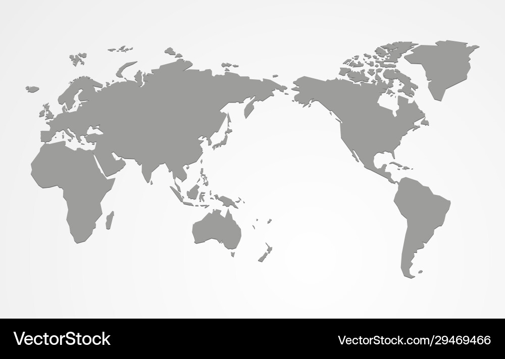 Gray World Map Background Vector Image