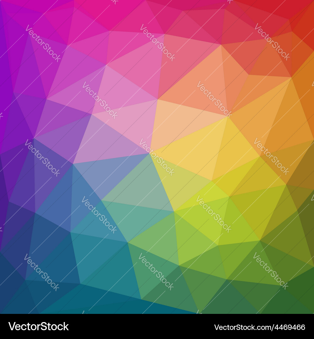 Triangular Low Poly Colorful Background Vector Image