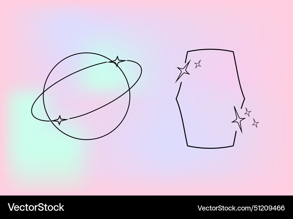 Y2k retro elements set 90s or 2000s Royalty Free Vector