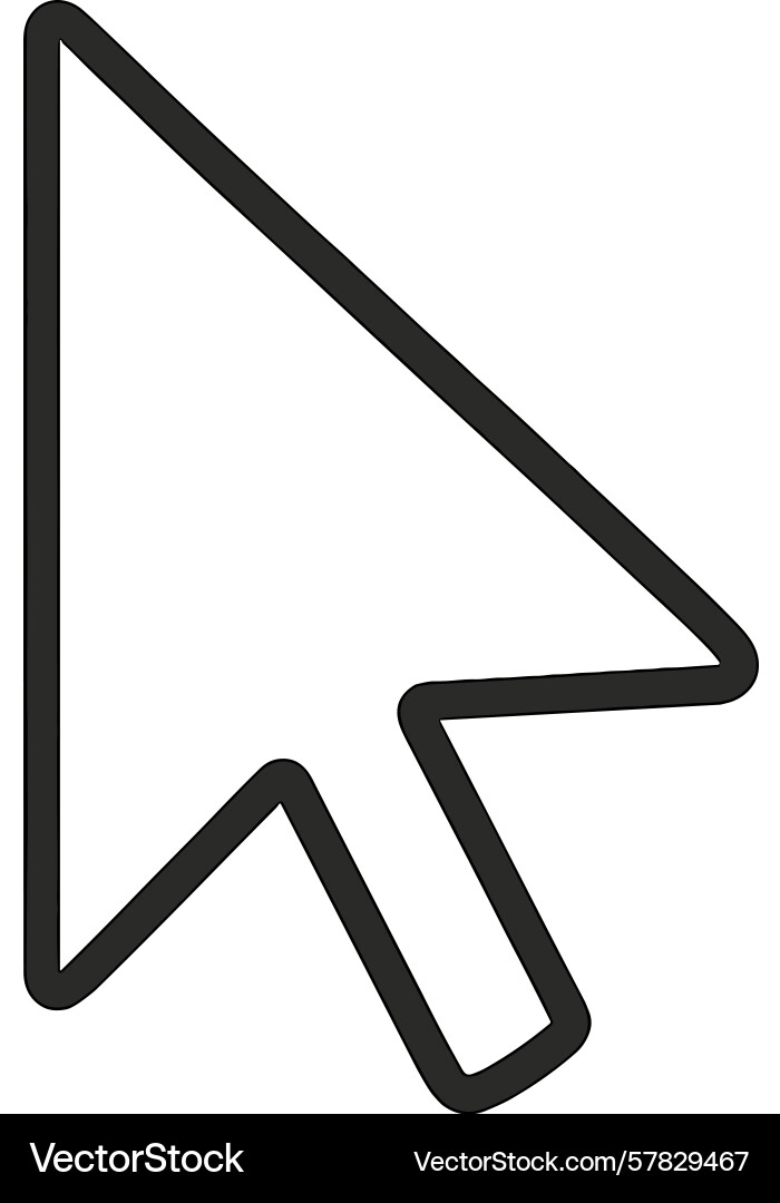 Cursor icon design in minimalistic style Cursor icon design in minimalistic style vector image