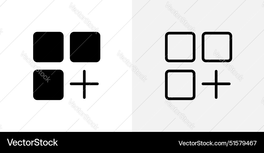 Icon of adding applications for mobile vector image
