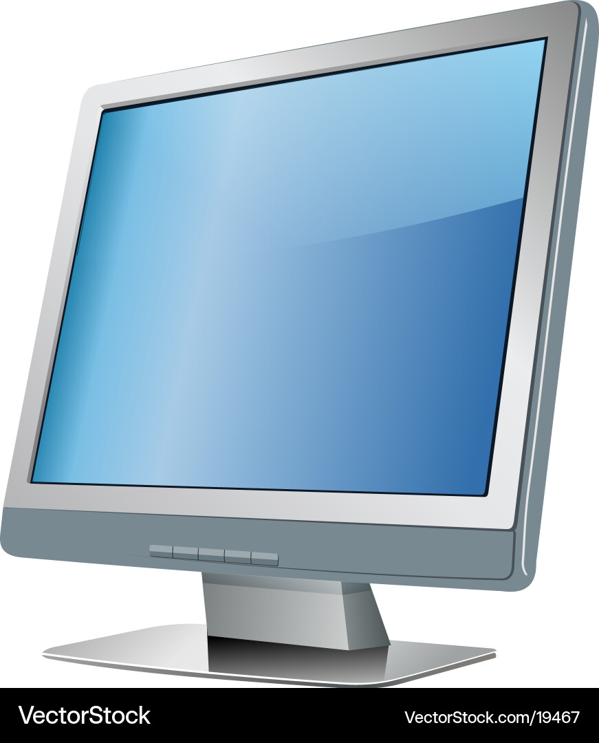 Modern LCD Monitor Display vector image