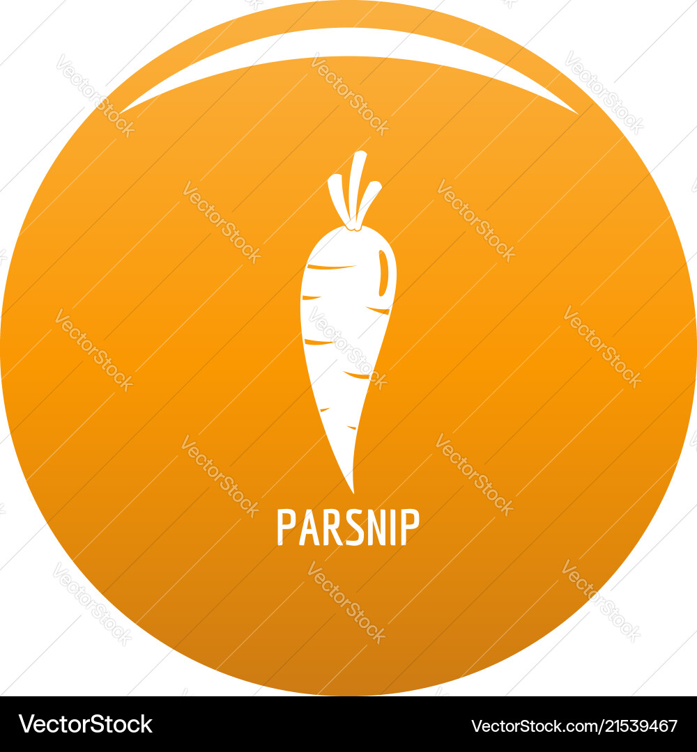 Parsnip icon orange Vector Image