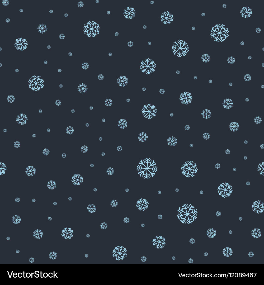 Winter Snowflake Seamless Pattern vector image