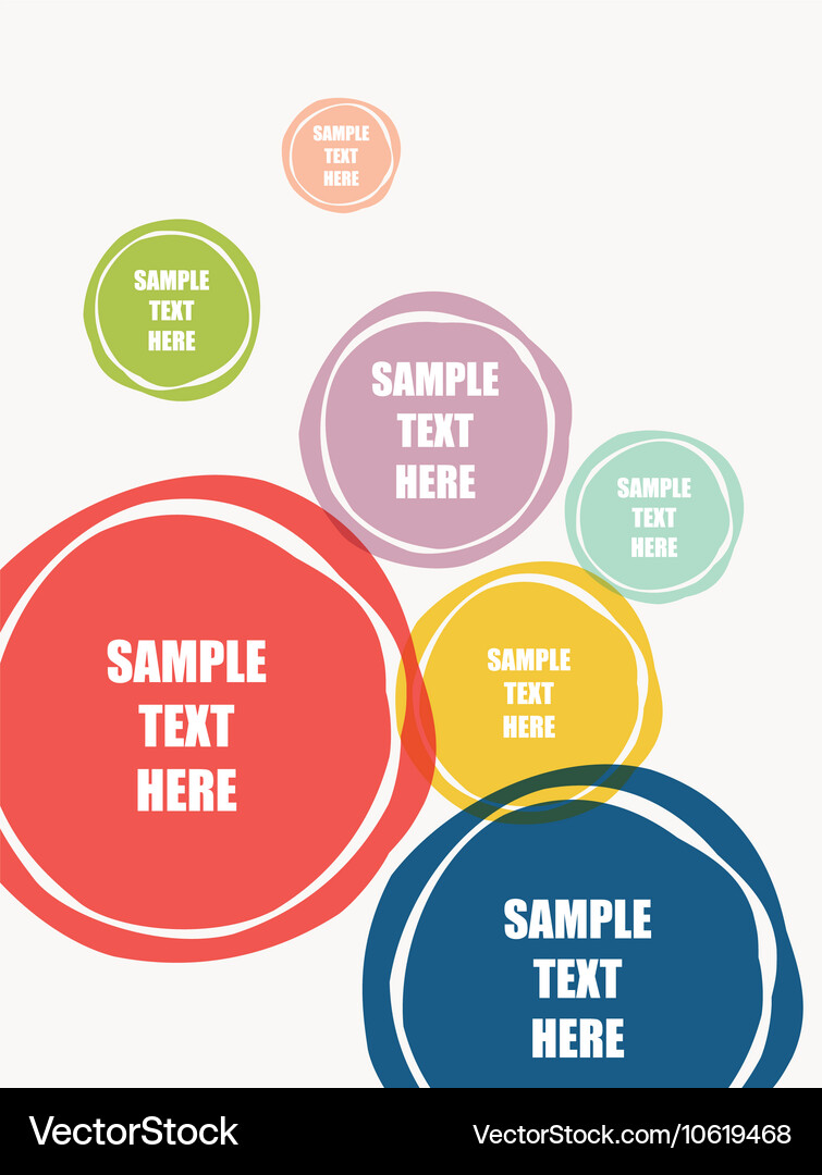 Abstract colorful round shape text banner design Vector Image