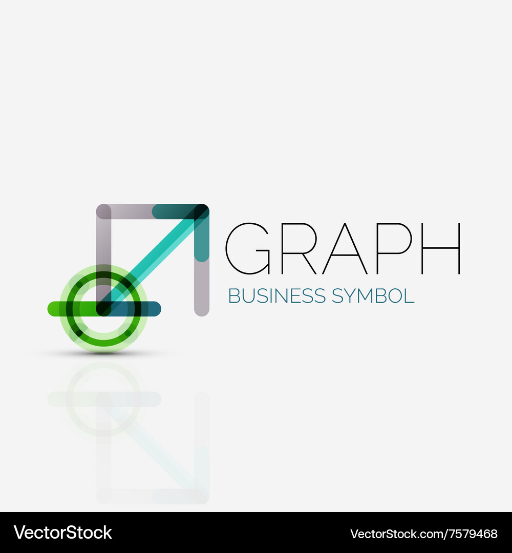 Abstract logo idea linear chart or graph Vector Image
