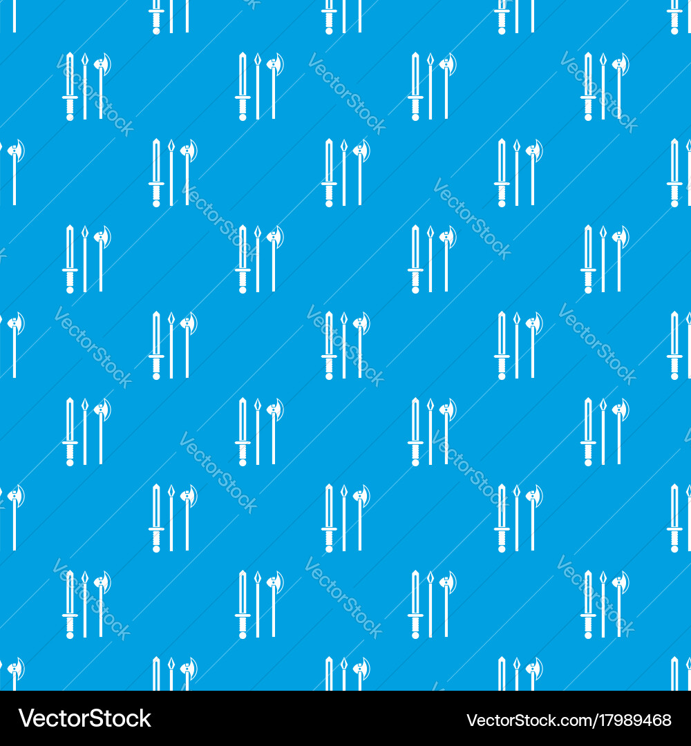 Ancient weapon sword pick and axe pattern Vector Image